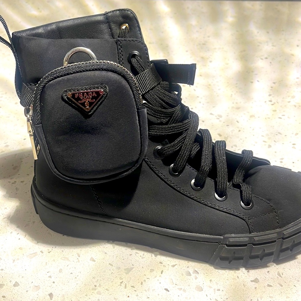 Black Prada Sneakers Sz 40